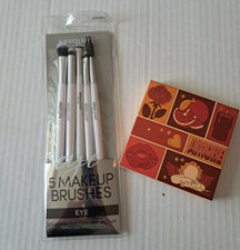 Sombra de ojos Kara Beauty 9 colores + Juego de pinceles Absolute NY 5 piezas