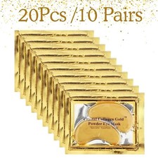 10 Pairs Under Eye Crystal Collagen Gel Pad Gold 24kAnti Aging Wrinkle Face Mask
