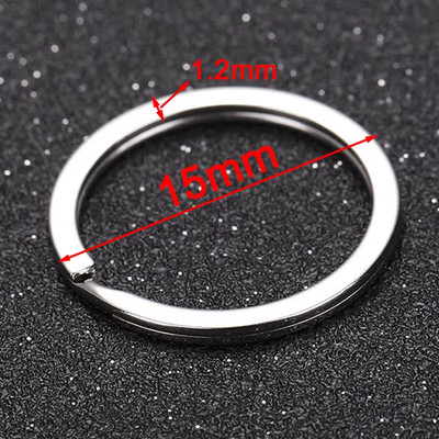 20 Pieces Key Flat Ring Stainless Steel Flat Ring Metal Flat Ring Car Key Chain 