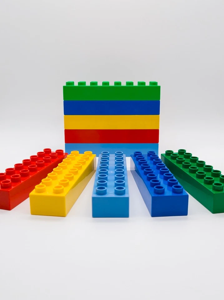 LEGO® DUPLO® 10x Grundbausteine 2x8 - 16er Noppen bunt gemischt gebraucht 4199 - Bild 2 von 2