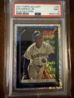 2021 Topps Gallery Ken Griffey Jr Blue /50 PSA 9