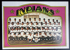 1972 Topps Baseball Card #547 Cleveland Indians Team EX/NM