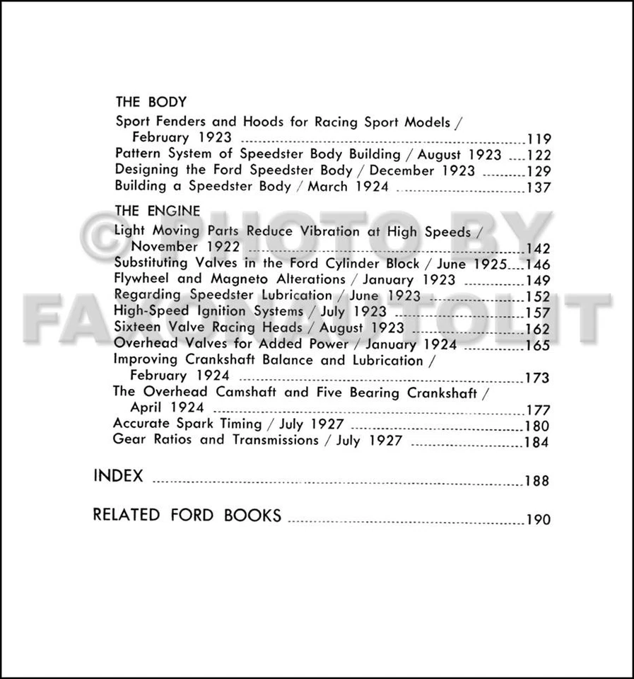 Modelo T Speed Secrets The Fast Ford Handbook 1909-1927 Foto 3 de 3