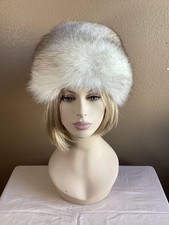 Vintage Silver Fox Russian Style Cossack Hat, 18-19"