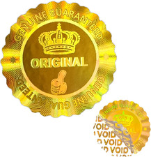 200Pcs Hologram Tamper Evident Sticker, Original,Genuine Guaranteed Label Sticke