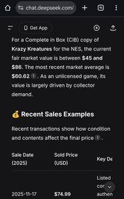 Krazy Kreatures (CIB) NES