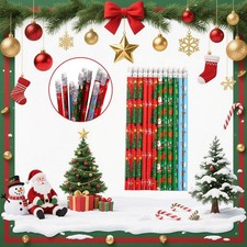 10Pcs Cartoon Pencils Christmas Santa Claus Writing Christmas Party; For Y1D4