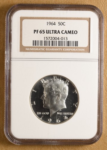 1964 Proof Kennedy Silver Half Dollar NGC PF 65 Ultra Cameo