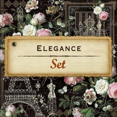 GRAPHIC 45 ''ELEGANCE''12X12 PAPER PACK 8 SHEETS ROMANCE SCRAPJACK'S PLACE