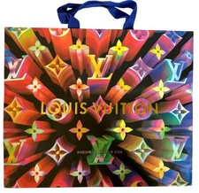 Authentic LOUIS VUITTON LV Christmas Shopper Paper Bag Tote 19.25x16x9" X-LARGE 