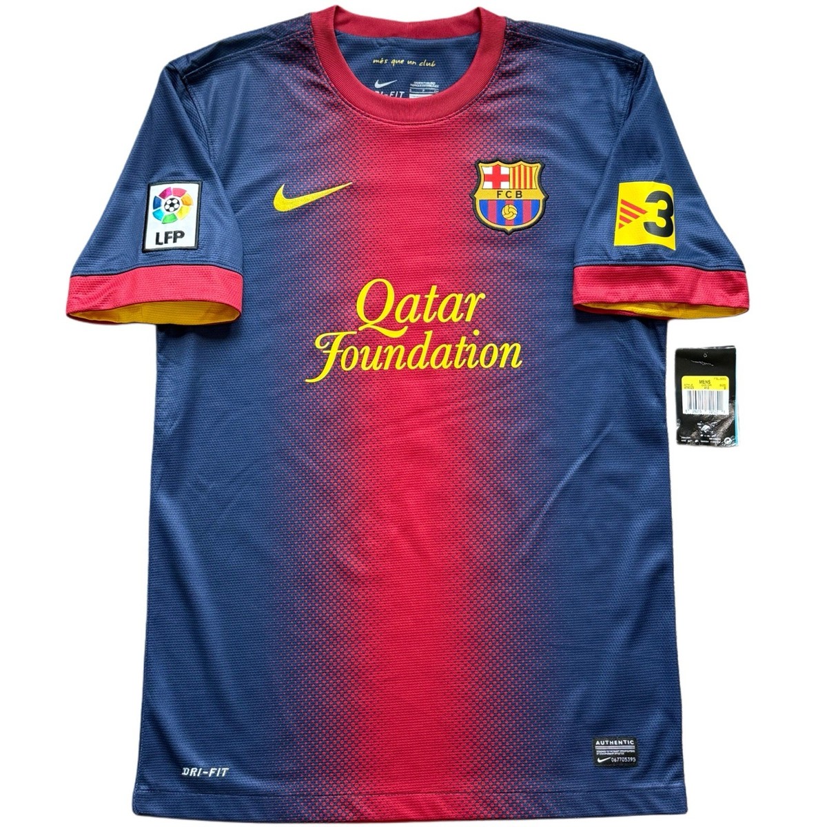 2012/13 Barcelona Home Jersey #10 Messi Small Nike Soccer Vintage