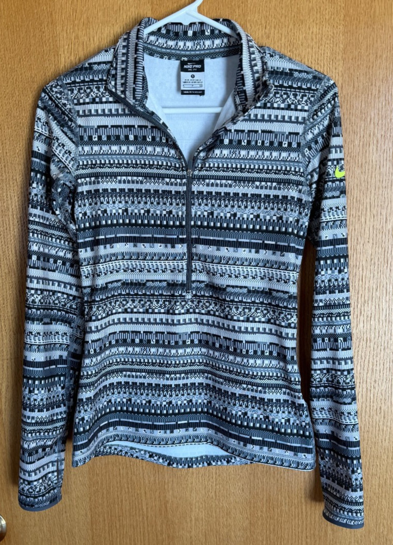 Nike Pro Hyperwarm Half Zip Pullover Running Top … - image 2