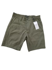 Kenneth Cole Tech Shorts Lightweight Stretch Wicking Slim Fit Sage Heather $69
