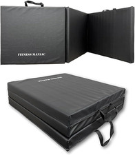 New Folding Panel Gymnastics Mat Gym Exercise Yoga Tri Mat Pad Black Exercise Ma