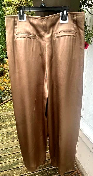 De Italia: Pantalones para mujer BRUNELLO CUCINELLI 100 % seda, 6 - tono champán Foto 4 de 4