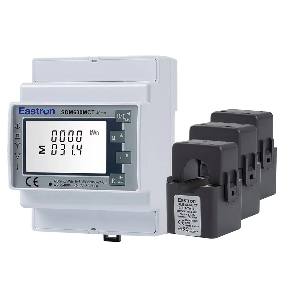 Stromzähler 100A 3-phasig Growatt TPM-CT-E Smart Meter inkl. 3x Stromwandler - Bild 1 von 1