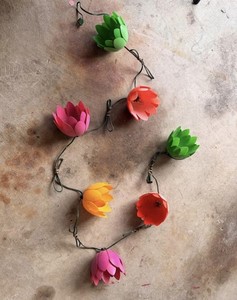 Multicolor Flower Garden String Lights Decorative Indoor Outdoor Novelty