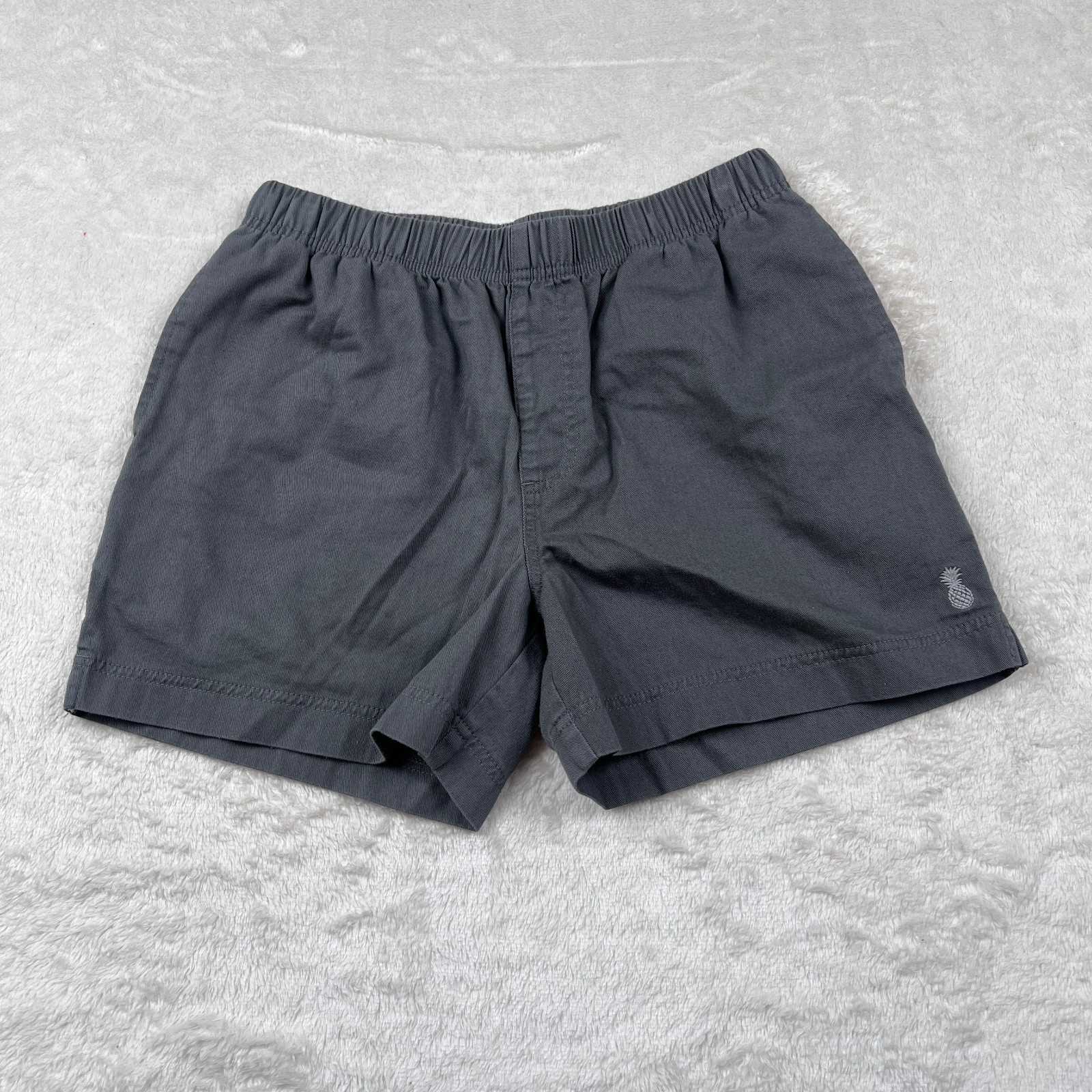 Chubbies Easy Short Men’s Size Small 5” Gray Cotton Pockets Logo Stretch Waist