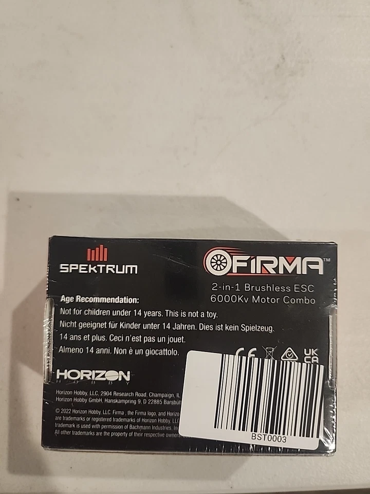 Spektrum SPMXSEM0501 Firma 2 in 1 Brushless ESC + 6000Kv Motor Combo NEW SEALED - Image 2 of 2