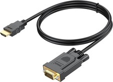 HDMI to VGA Cable 3FT, Computer Monitor Cord 3ft1pack, Black
