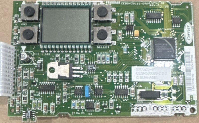 Carrier LCD Character Display Module Reflective Green 38CSZC-01 CESR500098-2.0