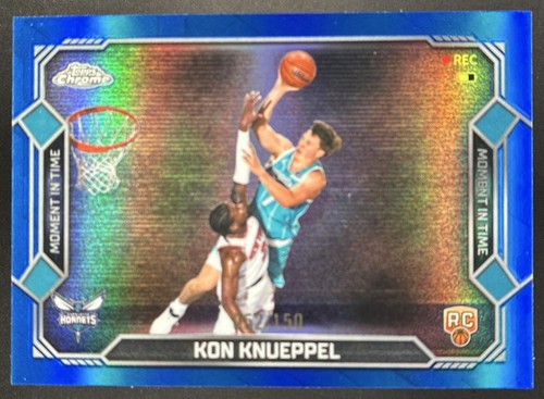 2025-26 Topps Chrome Update Kon Knueppel Moment In Time RC Blue Refractor #/150