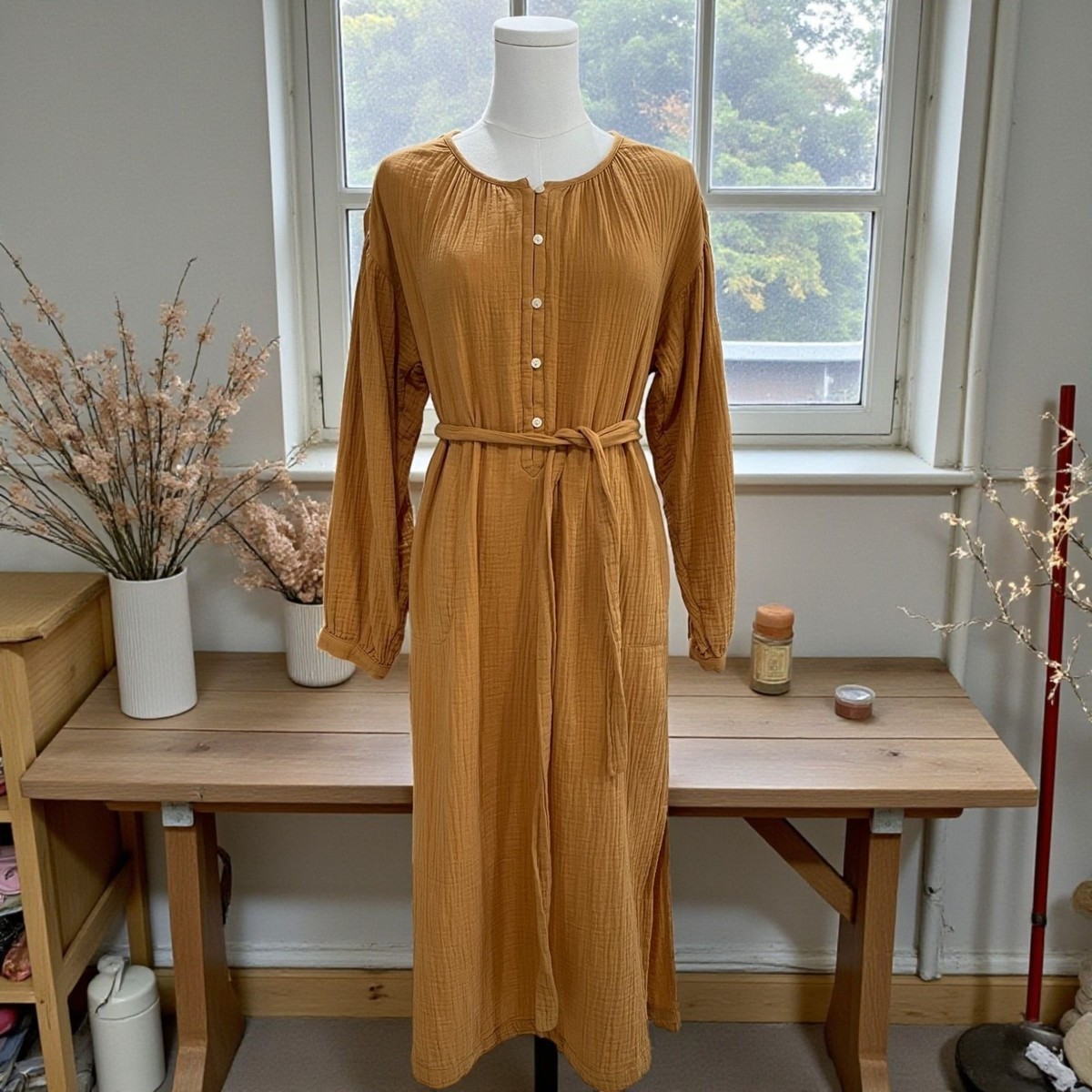 Universal Thread Cotton Midi Dress Cottagecore Prairie Soft Girl Minimalist XS