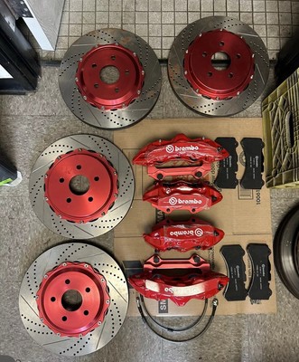 Brembo Gt4 Gt6 Caliper Kit With Rotors, Unknown Brackets 