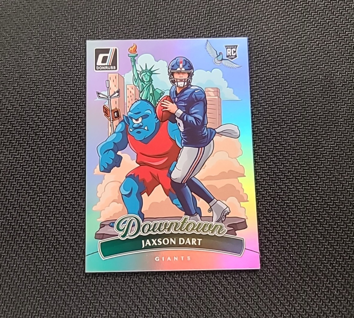 2025 Panini Donruss Downtown Jaxson Dart New York Giants Rookie RC #14