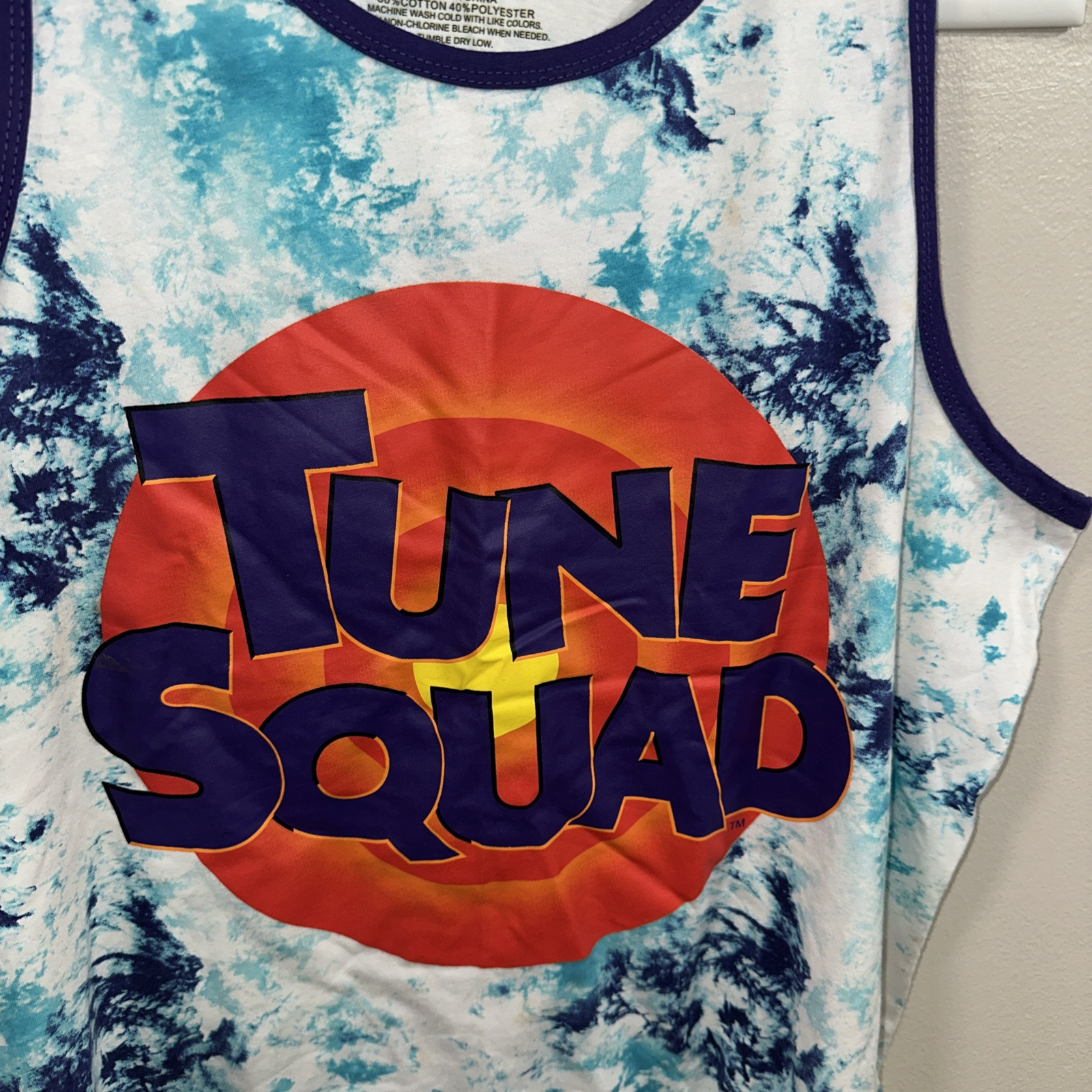 Space Jam Mens Large L Multicolor Sleeveless Movie Tank Top Tee