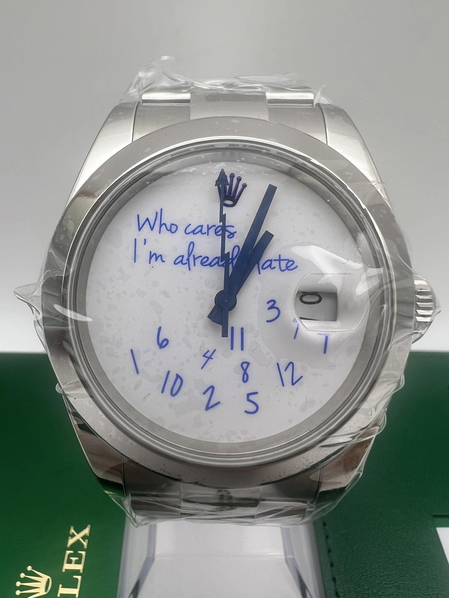 Rolex Datejust 41 126300 Who Cares I'm Already Late Blue Dial
