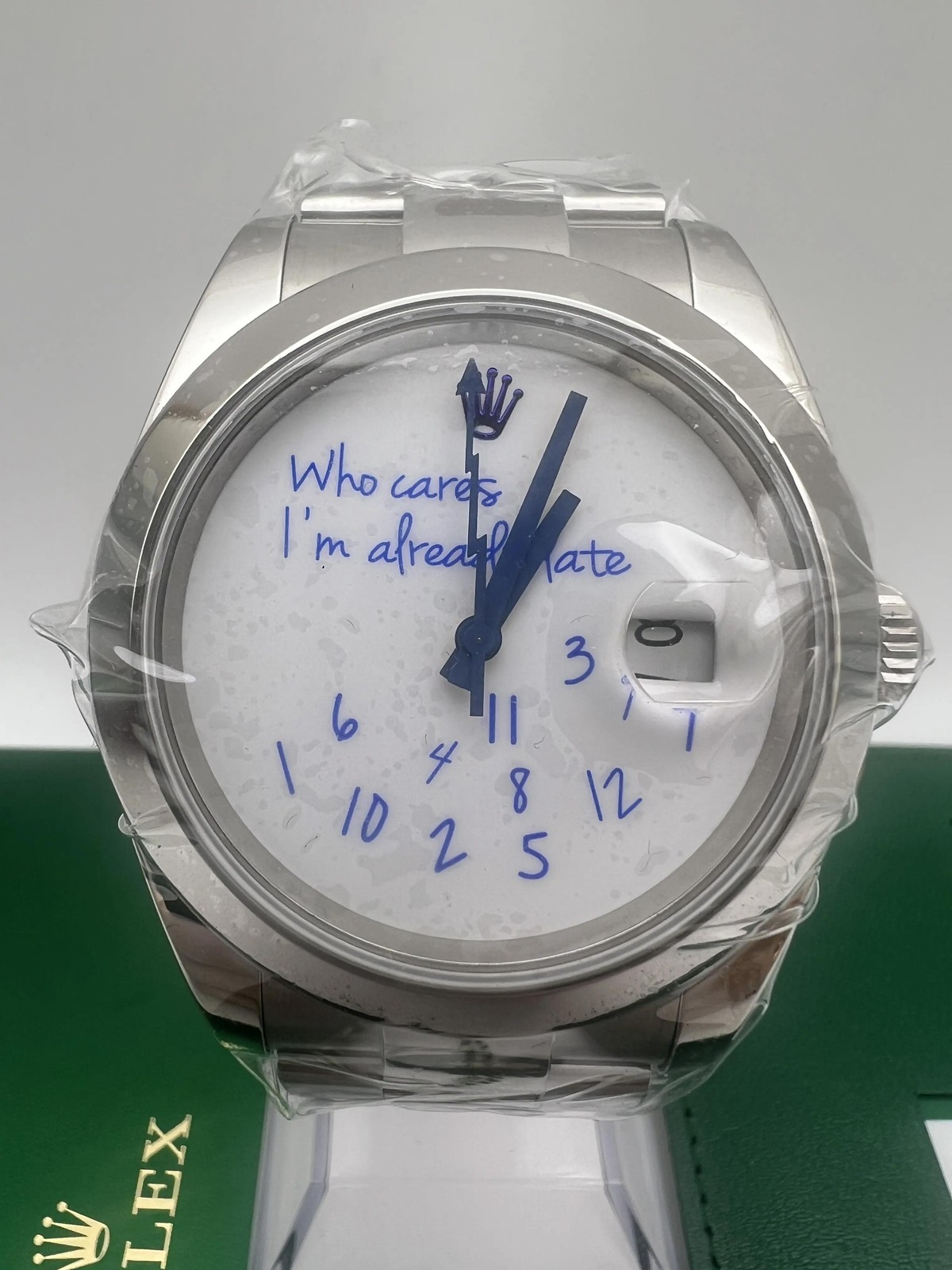 Rolex Datejust 41 126300 Who Cares I'm Already Late Blue Dial