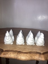 Vintage Ceramic Chicken/ Rooster Napkin Rings x 4 Farmhouse Country Rustic