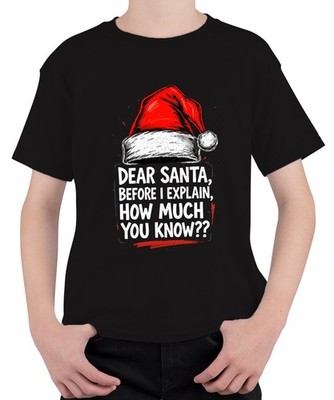 Dear Santa before I explain how much lustig Weihnachten Mütze Unisex Kinder T-Sh