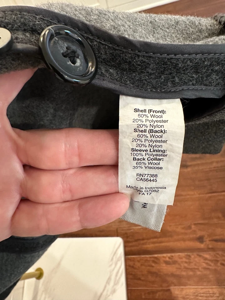 Casaco Madewell Monsieur feminino XS mistura de lã cinza urze escuro - Imagem 4 de 4