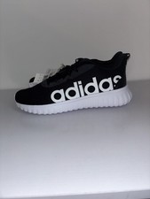 Adidas Kaptir Base Trainers UK 9 EU 43 Black White Cloudfoam Shoes NEW