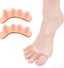 2PCS Toe Separators for Women and Men, Hammer Toe Straightener, Toe Spacers, Bun