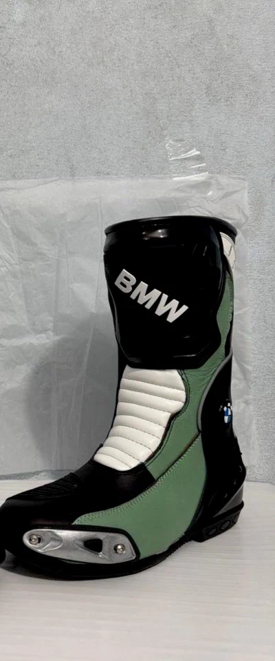 BMW Leather Motor cycle Raching boots Premium motorbike Riding shoes. - Image 2 of 4