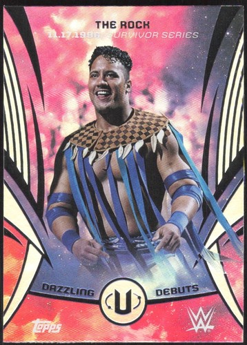 2025 Topps WWE Universe The Rock #154 Galaxy Foil Parallel | eBay