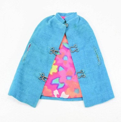 Vintage Francie Style Setters #1268 Blue Cape Jacket See Pics 1966 Mattel