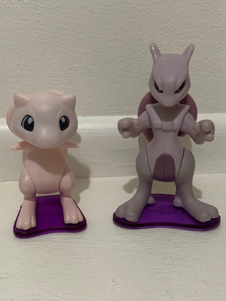 1999 Mew And Mewtwo 汉堡王口袋妖怪玩具复古/Mew 仍然有效! — 第 3/4 张图片