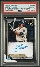 2024 Bowman Chrome Cooper Pratt Rookie Card RC Auto Signature PSA 10 Gem Mint
