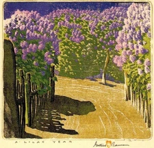 Gustave Baumann : A Lilac Year : 1927 : Archival Canvas Art