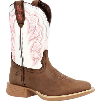 Durango  Lil' Rebel Pro  YOUTH Kid's Trail Brown & White Western Boot DBT0242Y