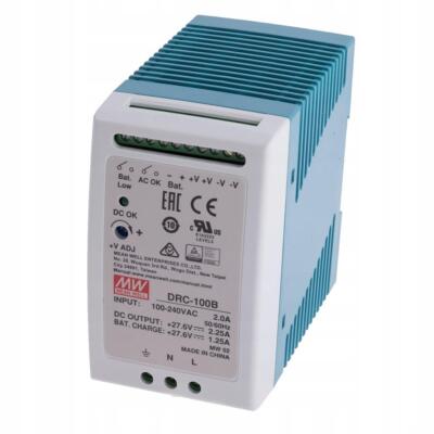 Mean Well DRC-100B DIN Schienen Netzteil 100W 27.6V 1.25A, mit Akku Ladegerät