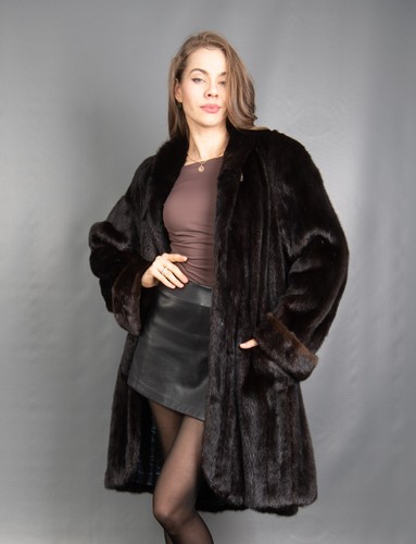 6643 SUPERIOR REAL MINK COAT LUXURY FUR JACKET SWINGER BEAUTIFUL LOOK SIZE XL - Picture 11 of 17