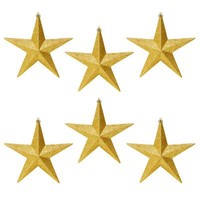Premier Decorations Weihnachts-Schneestern Deko 6Er Set 100Mm Gold