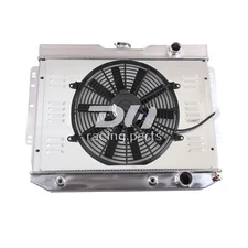 3 Rows Alu Radiator&Shroud&Fan For 59-65 Chevy Impala El Camino Bel Air Biscayne