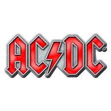 AC/DC RED LOGO shaped pin - official -new 2" long