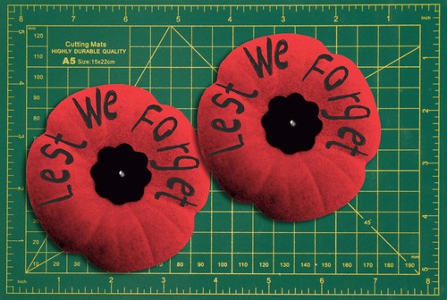 Poppy Flower Remembrance day Decals Stickers Back of Phone or Laptop Decoration - Picture 3 of 13